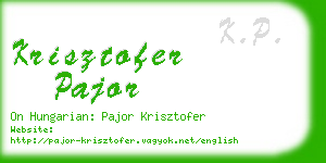 krisztofer pajor business card